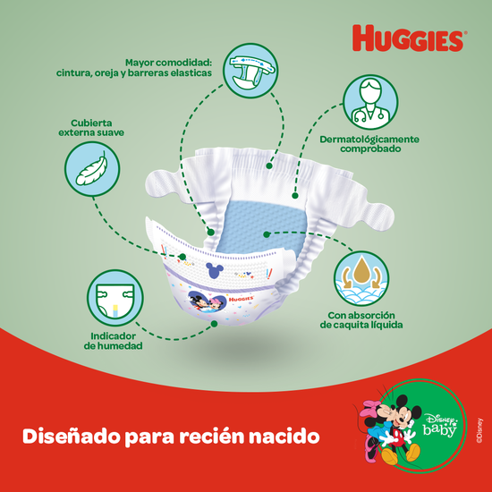 Pañal Huggies Flexi Comfort Megapack RN X 34 Unidades